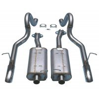 Bassani Cat-Back Exhaust 2-1/2andquot; Stainless. Fits 87-93 GT Mustang