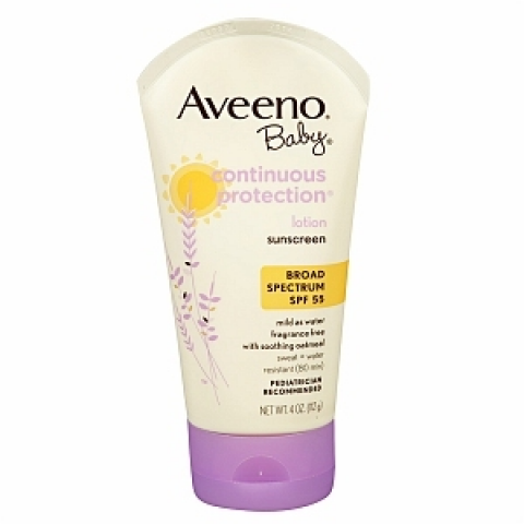 Aveeno Baby Continuous Protection Sunscreen Lotion Water Resistant SPF 55 Aveeno Baby Continuous Protection Sunscreen Lotion Water Resistant SPF 55