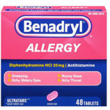 Benadryl Allergy Medicine Tablets, 48ct