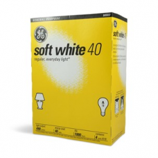 GE Soft White 40 Watt Bulbs, 4pk