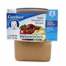 Gerber 2nd Foods NatureSelect Apple Strawberry Banana, 2pk
