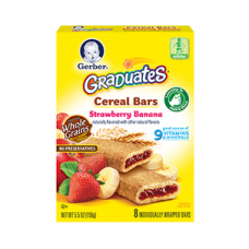 Gerber Graduates for Toddlers Cereal Bars Strawberry Banana, 8pk