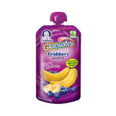 Gerber Graduates Grabbers Squeezable Banana Blueberry Pouch