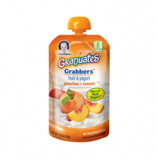 Gerber Graduates Grabbers Squeezable Peaches and Cream Pouch