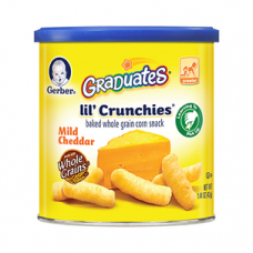 Gerber Graduates Lil' Crunchies Mild Cheddar Baked Whole Grain Corn Snack
