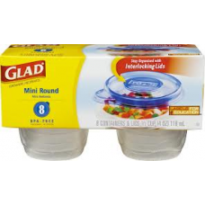 Glad Mini Round Containers, 8ct