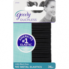 Goody Ouchless No Metal Black Elastics, 36ct