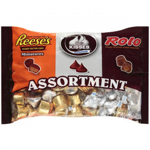 Hershey's Assortment, Reese's, Kisses, Rolos Hershey's Assortment, Reese's, Kisses, Rolos