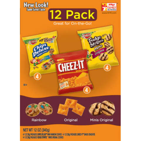 Keebler Snacks Cheez-Its, Fudge Stripes and Chips Deluxe Variety Pack Keebler Snacks Cheez-Its, Fudge Stripes and Chips Deluxe Variety Pack