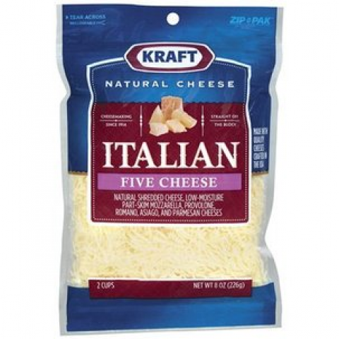 Kraft Italian Five Cheese Shredded Cheese Kraft Italian Five Cheese Shredded Cheese