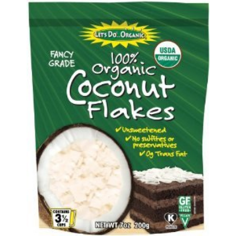 Let's Do Organic 100% Organic Unsweetened Coconut Flakes Let's Do Organic 100% Organic Unsweetened Coconut Flakes