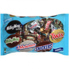 Minis Snickers, Twix, 3 Musketeers, Milky Ways