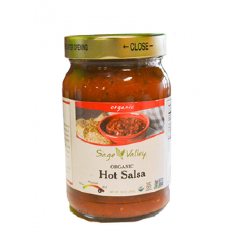Sage Valley Salsa Hot, 16oz jar Sage Valley Salsa Hot, 16oz jar