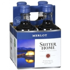 Sutter Home Merlot Mini Bottles, 4pk