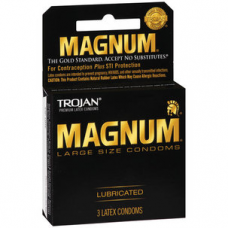 Trojan Magnum Lubricated Condom, 3ct