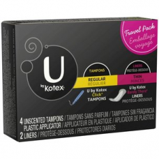 U by Kotex Regular Tampons & Barely There Thin Liners Travelpk, 6ct