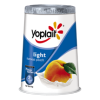 Yoplait Light Fat Free Harvest Peach Yogurt