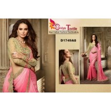 PARTY WEAR TREND SETTER SAREE - PINK