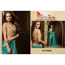 PARTY WEAR SAREE TREND SETTER - SHINY GREEN GOLD