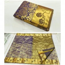 All self zari weaved semi silk sarees with blouse