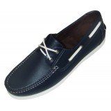Amali Abaco Navy 2 Eye Lace Up Boat Shoe