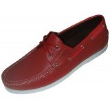 Amali Abaco Red 2 Eye Lace Up Boat Shoe
