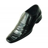 Amali Style 2837 Black Folded Vamp Slip On