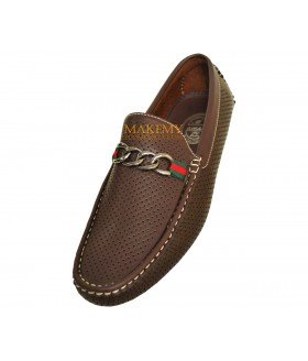 Amali Style Miles in Brown Perforated Loafer