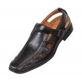 Bolano Black Cut Out Slip On Sandal