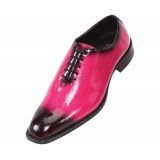 Bolano Brayden Eel Print Fuschia andamp; Black Oxford