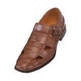 Bolano Cognac Slip On Cut Out Sandal