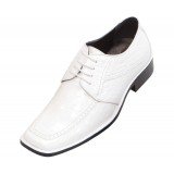 Bolano Crag Wide Width White Croc Print Oxford