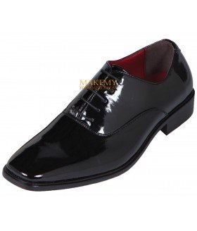 Bolano Style 2813 Black Patent Tuxedo Oxford