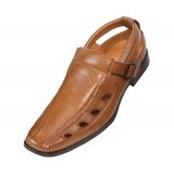 Bolano Tan Slip On Cut Out Sandal