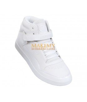 Pelle Pelle Mens High Top White Sneaker : Pointguard-007