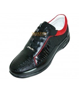Pelle Pelle P221 Black andamp; Red Lace Up Air Bottom