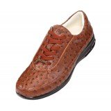 Pelle Pelle PP3379 Cognac Ostrich Quill Sneaker