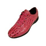 Pelle Pelle PP566 Hot Pink Croc Print Lace Up
