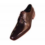 Steven Land SL318 Brown Plain Toe Oxford w. Perf in Side Quarter