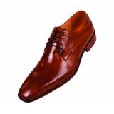 Steven Land SL318 Tan Plain Toe Oxford with Perf Side Quarter