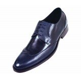 Steven Land SL7184 Navy Blue Wingtip in Genuine Leather
