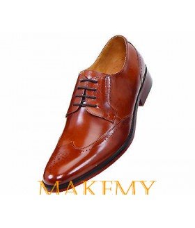 Steven Land SL7184 Tan Genuine Leather Wingtip