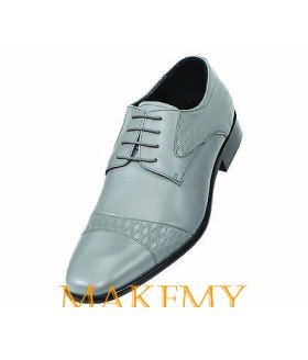 Steven Land SL9711 Grey Leather Cap Toe