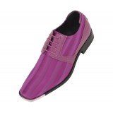 Viotti Style 17 Fuschia Striped Satin Oxford with Lizard Print on Sides